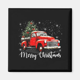 Íman Família Árvore de Natal Vintage Feliz Natal Caminh