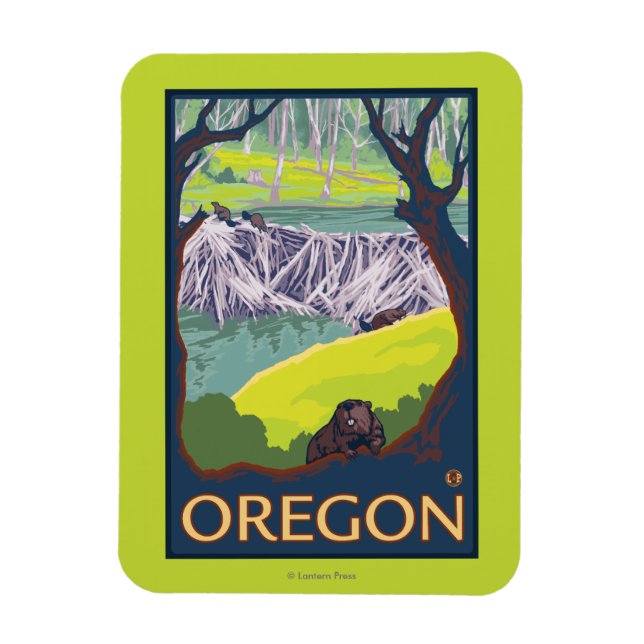 Íman Família de castores (Vertical)