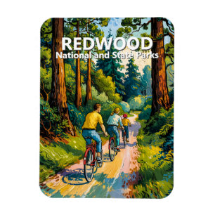 Íman Família de Ciclistas Personalizada de Redwood Van 