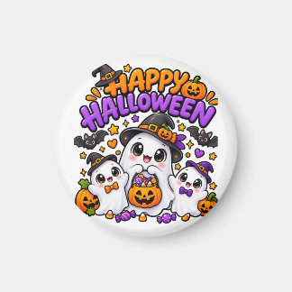 Íman Família de Fantasmas de Halloween Fofa