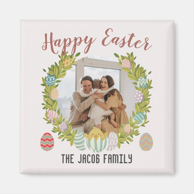 Íman Família de felzs pascoa, família feliz, uma foto (Frente)