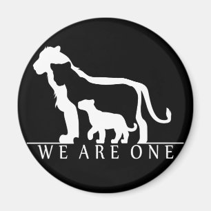 Íman Família de leões (versão negra)