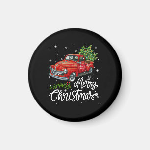 Íman Família de pijama de árvore de Natal de caminhão v
