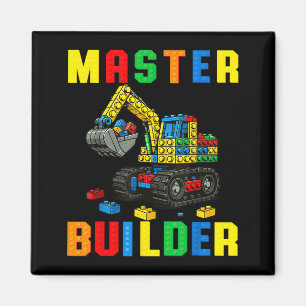 Íman Família Divertida Construtor Mestre Construindo Ti