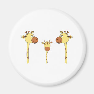 Íman Família dos girafas. Desenhos animados