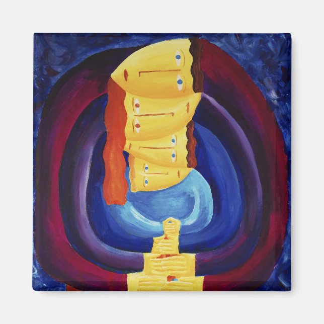 Íman Família Junta Retrato Moderno Pintura (Frente)