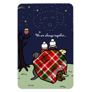 Íman Família Labrador Personalizada e o Céu