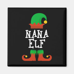Íman Família Nana Elf Festa De Natal Pj Pajama X