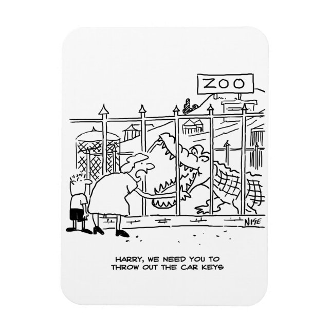 Íman Família no Zoo. Pai Engolido pelo Alligador (Vertical)