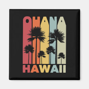 Íman Família Ohana Havaiano Retro Havaí Tropical Verão