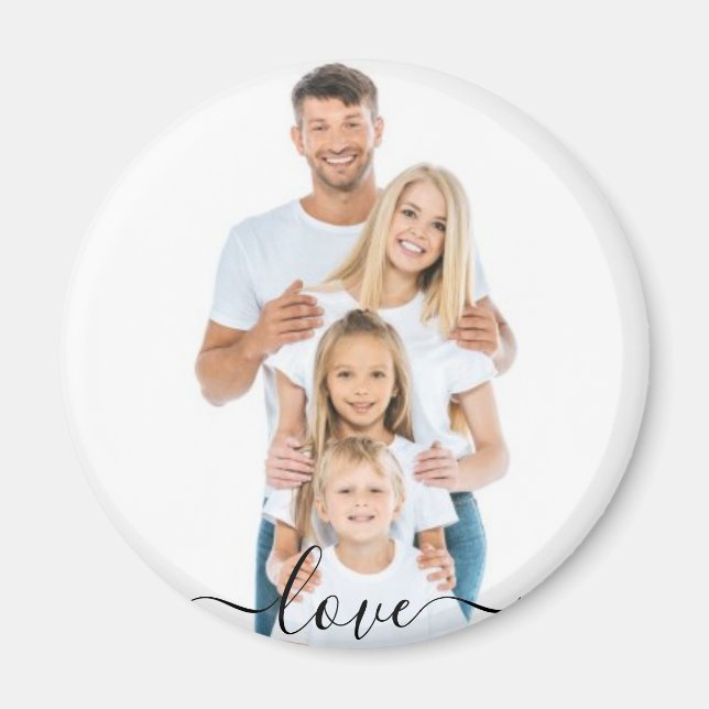 Íman Família personalizada simples de Colagem de Fotos  (Frente)