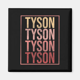 Íman Família Team Tyson Nome Personalizado Groovy Vinta