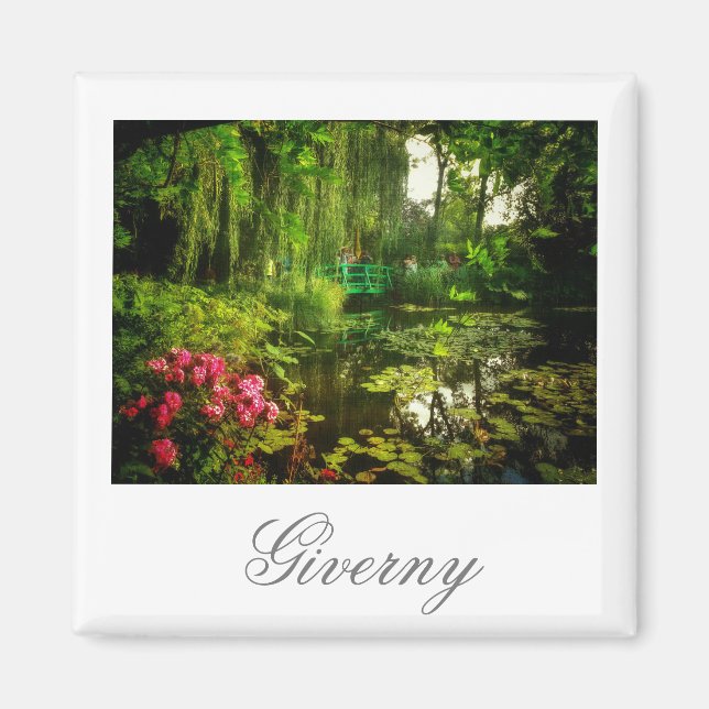 Íman Familiares Claude Monet Giverny Pond Lily Magnet (Frente)