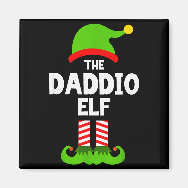 Íman Family Daddio Elf Christmas Matching Pajama Funny  (Frente)