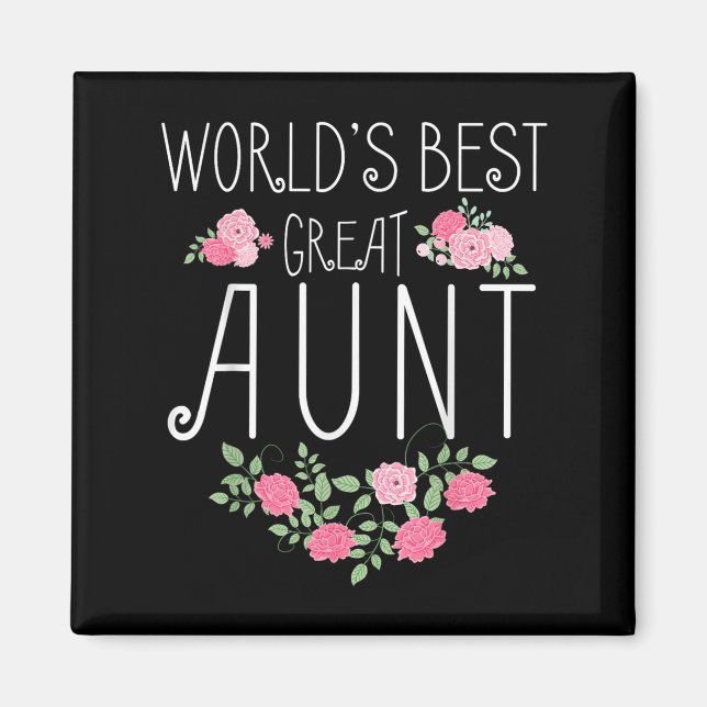 Íman Family World's Great Aun Funny Auntie Ever Gift  (Frente)