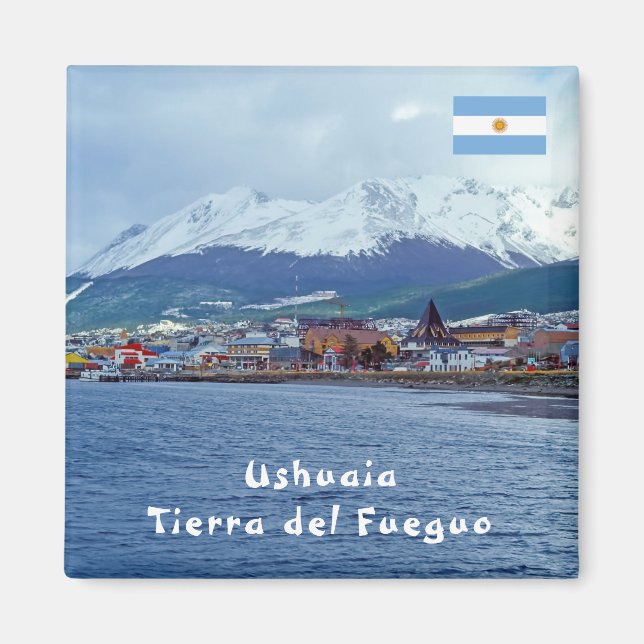 Íman Famosos Ushuaia - Tierra del Fuego, Argentina (Frente)
