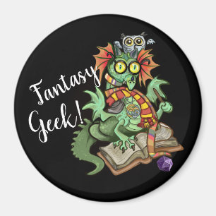 Íman Fan Dragon "Fantasy Geek!"
