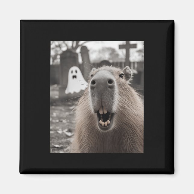 Íman Fantasia de Halloween de Fantasma de Capivara Engr (Frente)