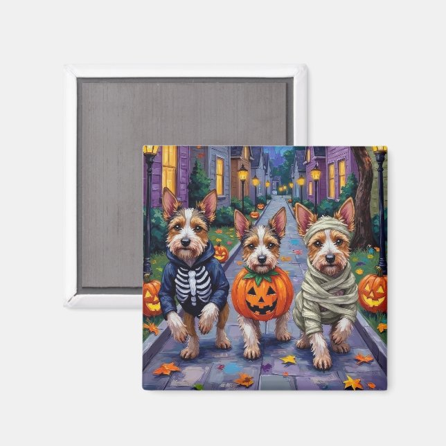 Íman Fantasia de Halloween do Biewer Terrier para Doces (Front/Back)