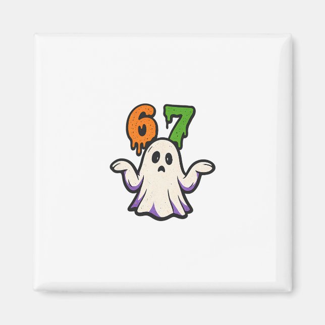 Íman Fantasia de Halloween Scp 67 Meme de Fantasma Fofo (Frente)