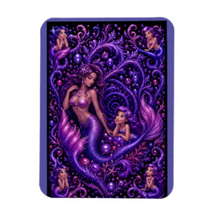 Íman Fantasia de Mermaid Violeta Duo Sonho Oceano Arte