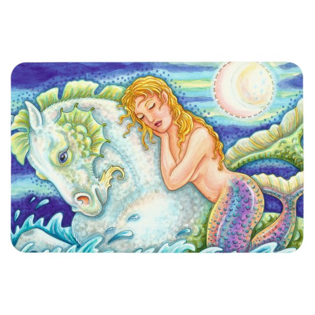 ÍMAN  FANTASIA FANTASY MERMAID RIDING MERHORSE, SEAHORSE (Horizontal)