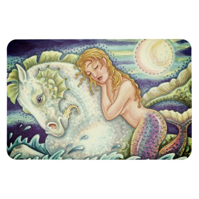 ÍMAN  FANTASIA FANTASY MERMAID RIDING MERHORSE, SEAHORSE (Horizontal)