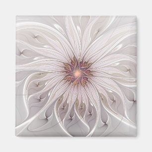 Íman Fantasia Floral, Flor Moderna Abstrata em Pastel