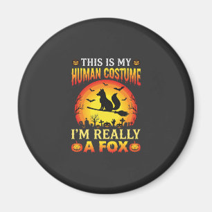 Íman Fantasia Humana de Raposa Engraçada de Halloween