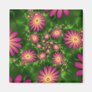 Íman Fantasia Rosa Flói Arte Fractal Moderna Abstrato
