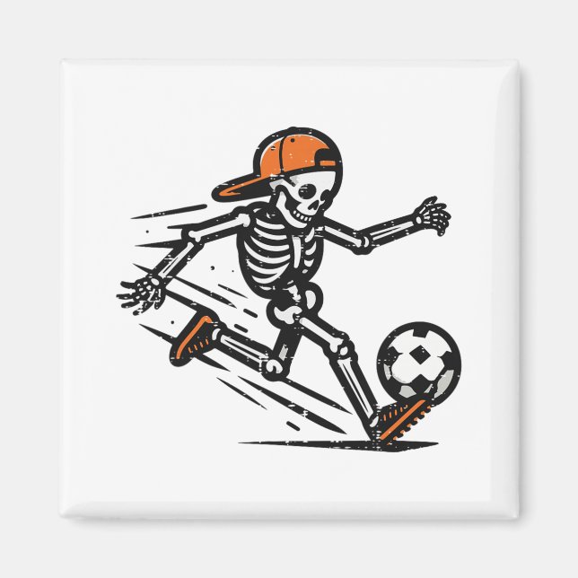 Íman Fantasias de Futebol Esqueleto de Halloween para H (Frente)
