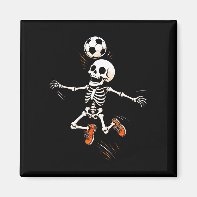 Íman Fantasias de Halloween de bola de futebol esquelet (Frente)