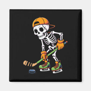Íman Fantasias de Halloween de Hóquei no Gelo Esqueleto