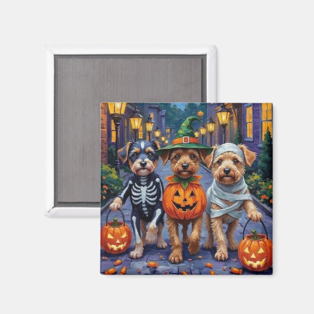 Íman Fantasias de Halloween para Cães Lowchen em Doces  (Front/Back)
