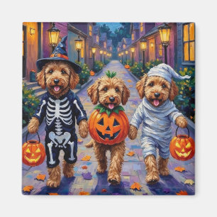 Íman Fantasias de Halloween para Goldendoodle fazer doc