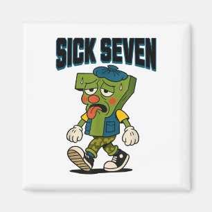 Íman Fantasias de Halloween Sick Seven 67 para Design P