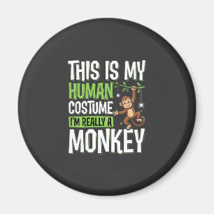 Íman Fantasias de Macaco Engraçado Vetor de Halloween