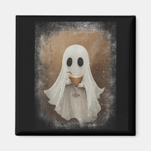 Íman Fantasma Bebendo Espresso Martini Halloween Assust