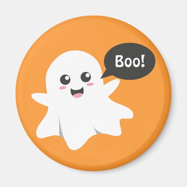 Íman Fantasma Bonita que Vai para o Boo, Feliz Hallowee (Frente)