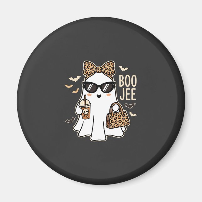 Íman Fantasma Bonito Boo Jee Design de Leopardo de Hall (Frente)
