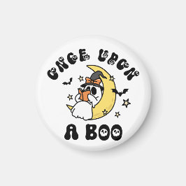 Íman Fantasma Bonito Lendo uma Vez em uma Boo