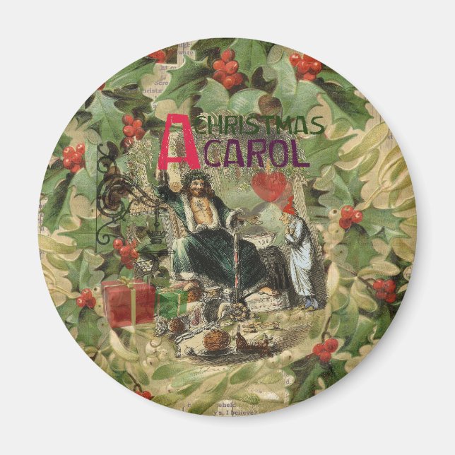 Íman Fantasma da Ilustração de Natal Presente (Frente)