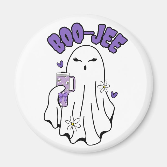 Íman Fantasma de Boo-Jee Cute Halloween com 40oz Tumble (Frente)