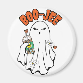 Íman Fantasma de Boo-Jee Halloween com café gelado na m