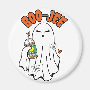 Íman Fantasma de Boo-Jee Halloween com café gelado na m