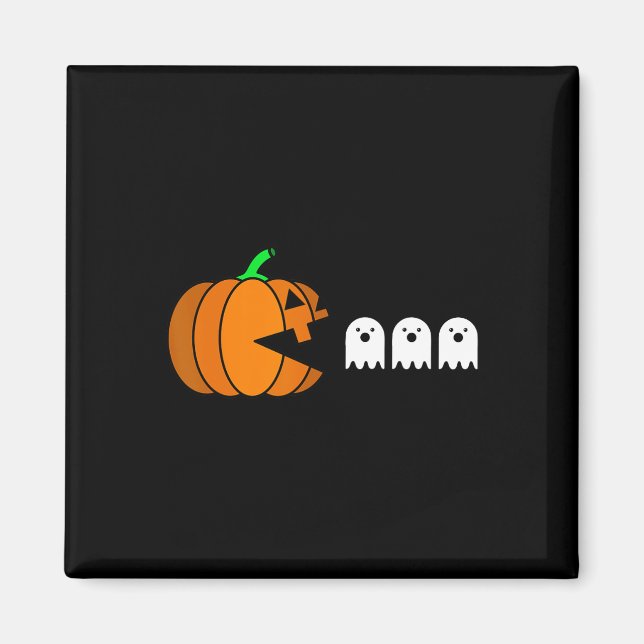 Íman Fantasma De Comida De Abóbora De Halloween (Frente)