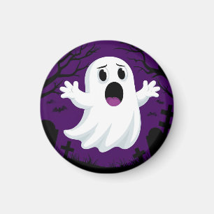 Íman Fantasma de Desenho Adorável no Halloween Assustad