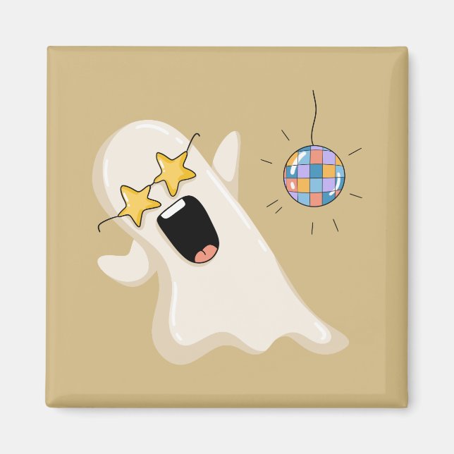 Íman Fantasma de Disco com Óculos de Estrela (Frente)