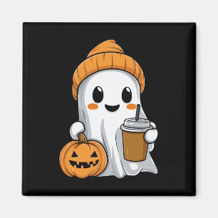 Íman Fantasma De Halloween Com Engraçado Café Encantado