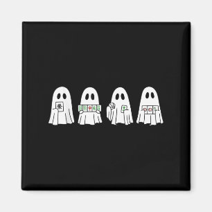 Íman Fantasma de Halloween Jogando Mahjong Jogo da Temp